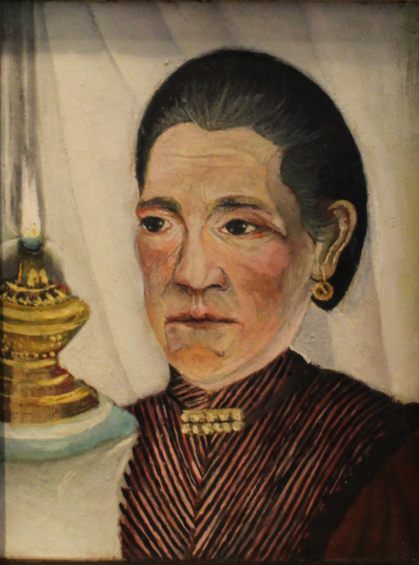 Imagem de referência de Retrato da segunda esposa do artista, descrito nos dados abertos como pintura de Henri Rousseau