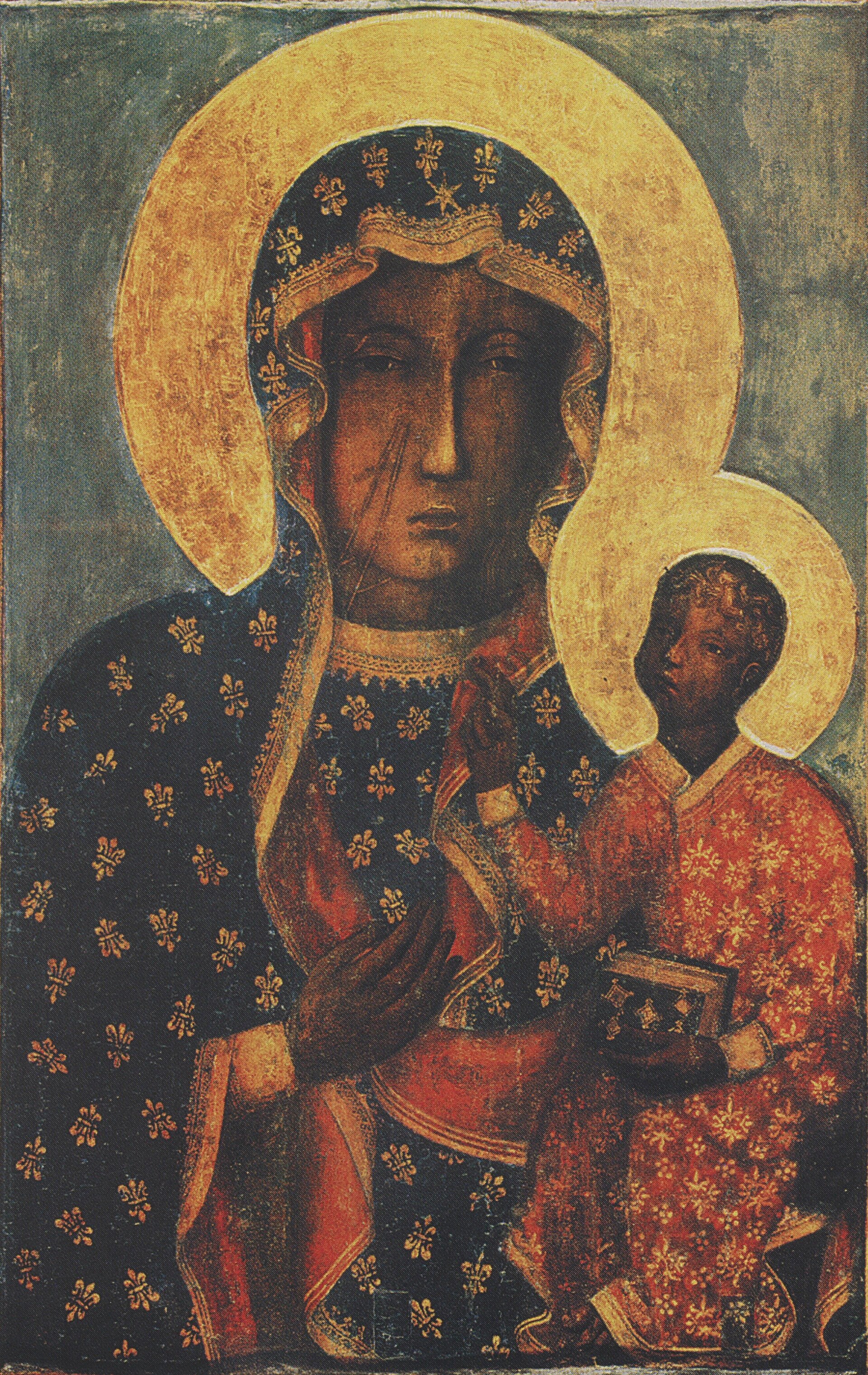 Imagem de referência de Nossa Senhora de Częstochowa, descrito nos dados abertos como pintura de desconhecido
