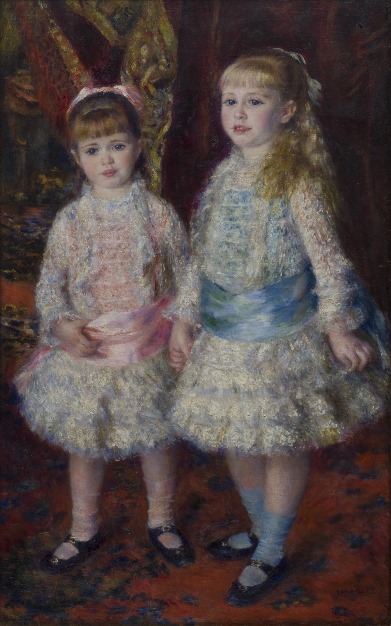 Imagem de referência de Rosa e Azul, descrito nos dados abertos como pintura de Pierre-Auguste Renoir