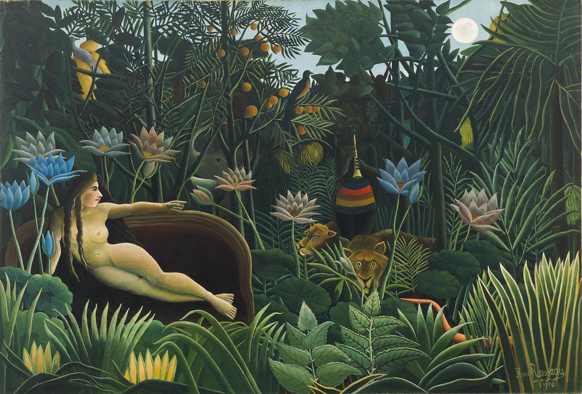 Imagem de referência de O Sonho, descrito nos dados abertos como pintura de Henri Rousseau