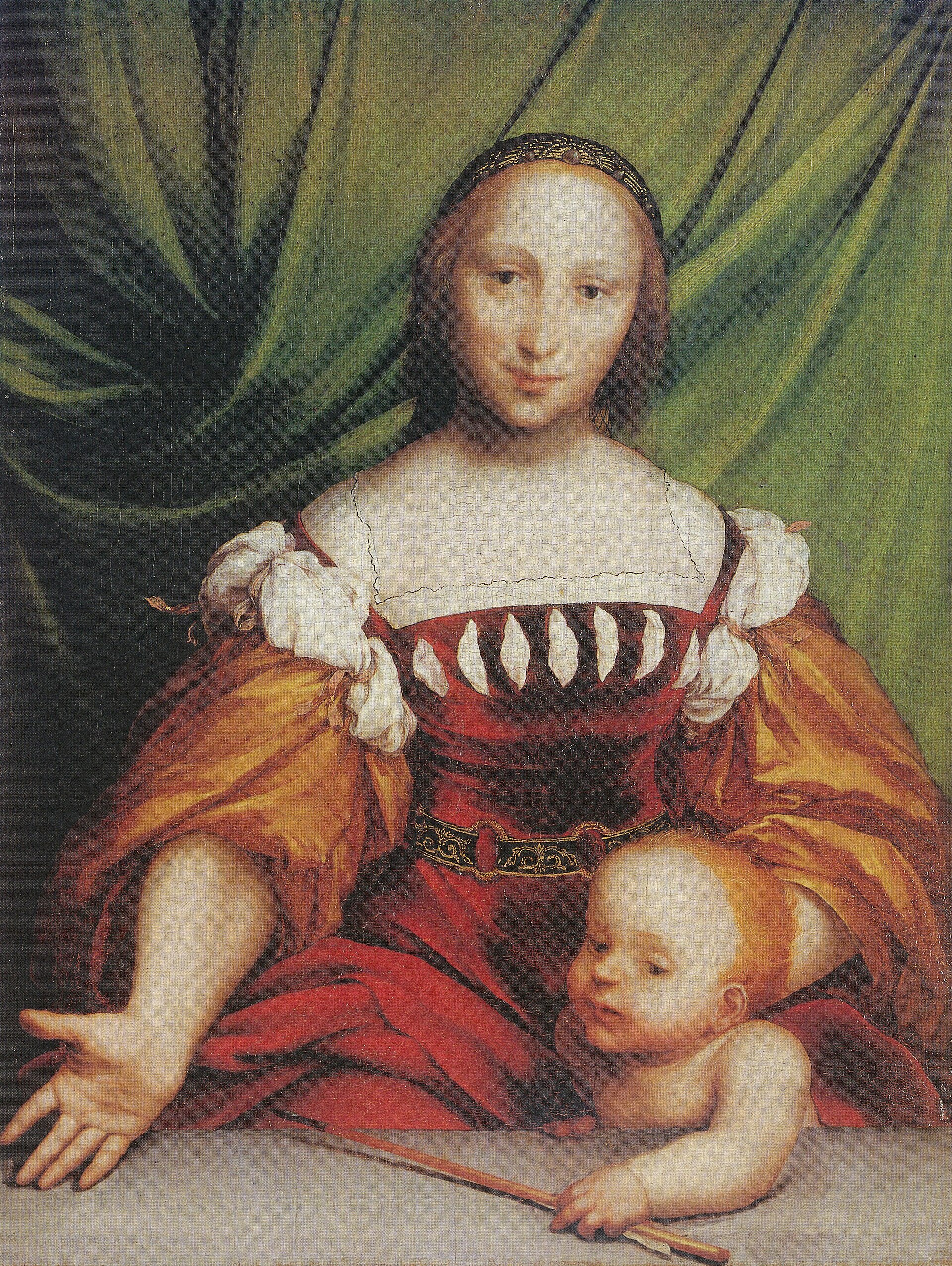Imagem de referência de Vênus e Amor, descrito nos dados abertos como pintura de Hans Holbein, o Jovem
