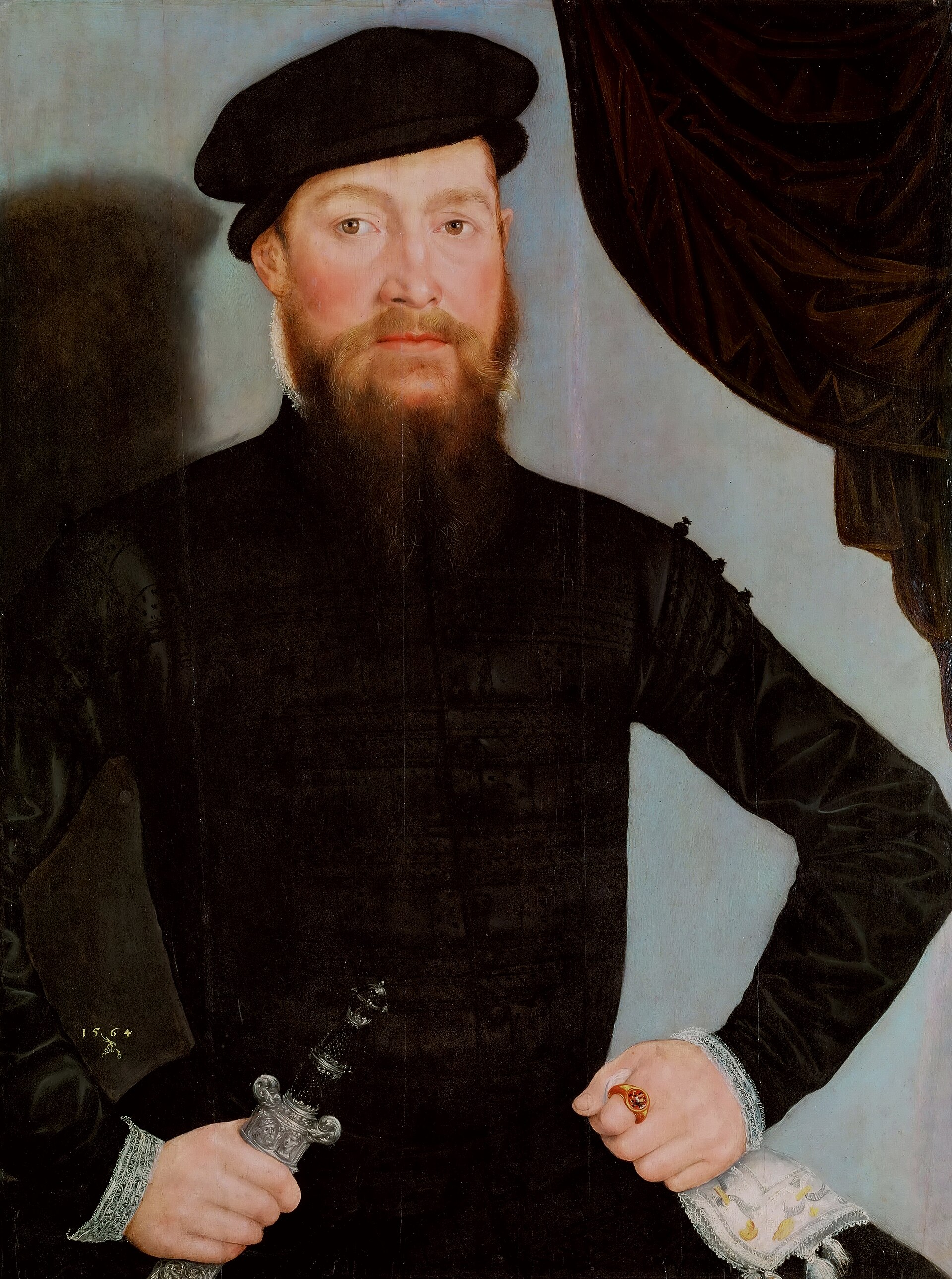 Imagem de referência de Retrato de um homem., descrito nos dados abertos como pintura de Lucas Cranach, o Jovem