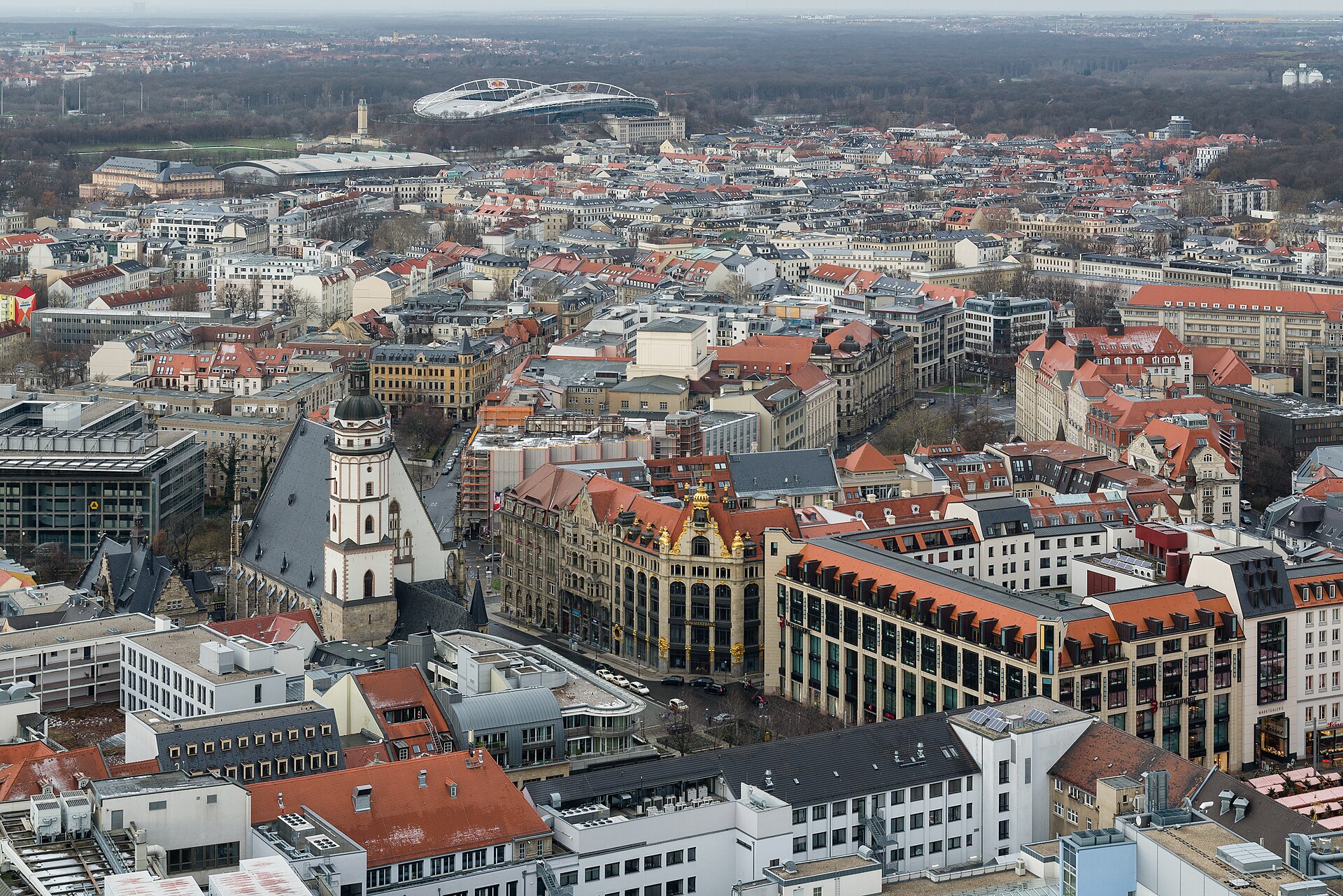 Imagem de referência relacionada a Leipzig, item descrito como cidade independente na Alemanha, do estado da Saxónia
