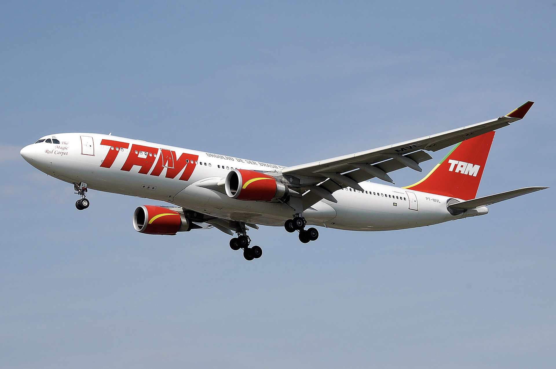 Imagem de referência de TAM Linhas Aéreas, descrito nos dados abertos como linha aérea chilena brasileira