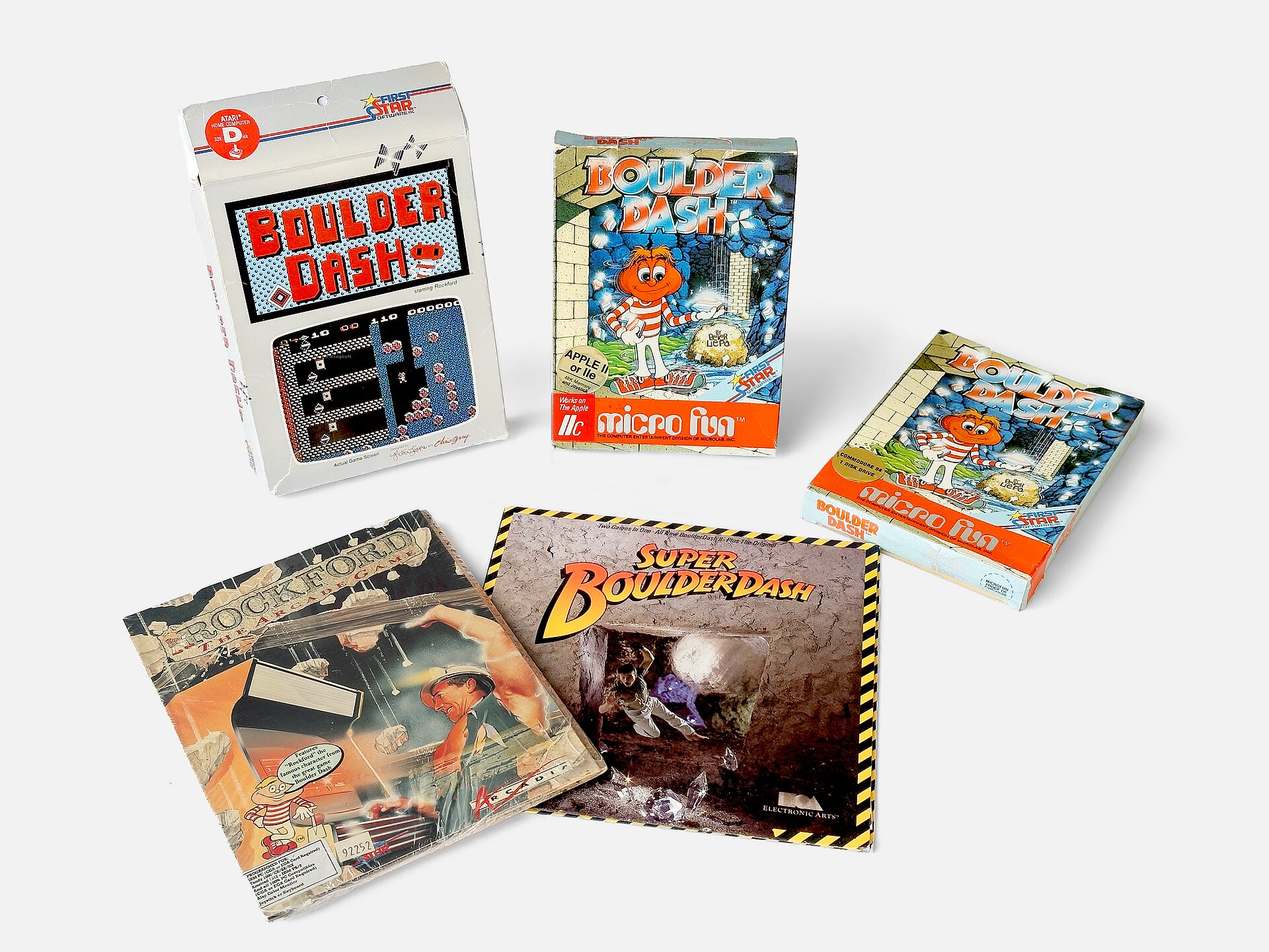 Imagem de referência relacionada a Boulder Dash, item descrito como jogo eletrônico de 1984