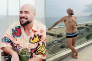 Tiago Abravanel posa de sunga após perder 23 kg e público aplaude