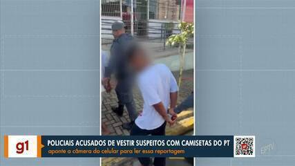 PMs são acusados de obrigar suspeitos a usar camisetas do PT durante ação em Piracicaba