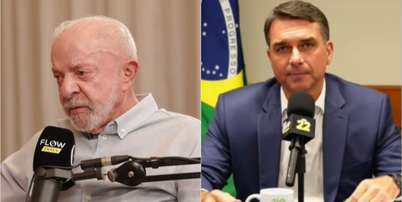 Lula e Fl&aacute;vio Bolsonaro participaram de lives no YouTube na noite desta quinta-feira, 1&ordm; Foto: Reprodu&ccedil;&atilde;o/YouTube