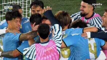 Aos 25 min do 2º tempo - gol de pênalti de Messi da Argentina contra o Benin