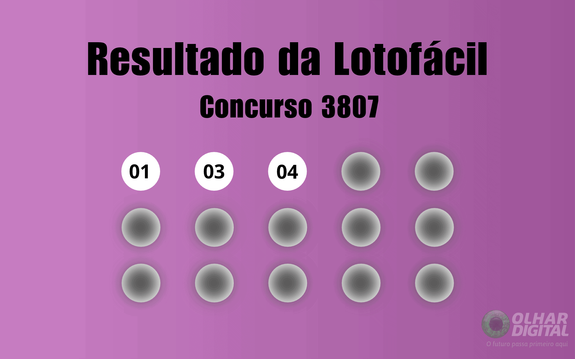 Resultado da Lotofácil de hoje: veja números e ganhadores do concurso 3807 (domingo, 18/10)