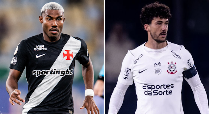 Gigantes sob pressão: Vasco e Corinthians se enfrentam neste sábado (24) com transmissão exclusiva da RECORD, R7.com e RecordPlus
